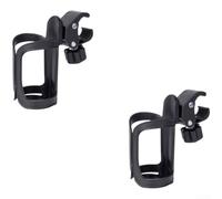 Accarugty Soporte para vasos, para cochecito de bebé, bicicleta y triciclo, soporte ajustable para botella de agua con almohadilla antideslizante, estante de plástico flexible para bebidas, negro (B)