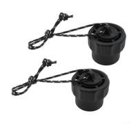 Accarugty Tapa de extremo de válvula de tanque de buceo 5/8-14NPS, para conector DIN, cubierta antipolvo con cuerda reflectante PA6+GF30% material negro, paquete de 2 (cuerda reflectante)
