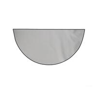 Accarugty Tapete ignífugo de fibra de vidrio para chimenea, almohadilla semicircular resistente al calor para estufas de leña y hogueras, protector de suelo de silicona para calefacción del hogar
