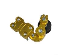Accarugty Tensor de cadena de motocicleta, regulador de aleación de aluminio CNC para un ajuste preciso, se adapta a la mayoría de bicicletas, oro rojo plateado (dorado)
