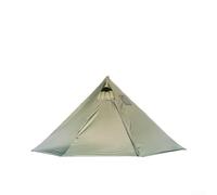 Accarugty Tienda de campaña tipi con gato de estufa, carpa glamping familiar grande, refugio al aire libre, ligera, pirámide para camping, tienda caliente para estufa de leña (blanco grisáceo)