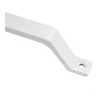 Accarugty Tirador de puerta de granero resistente para puerta corrediza, cobertizo, garaje, herrajes de aleación de aluminio negro con bordes lisos, agarre de puerta interior exterior resistente a la