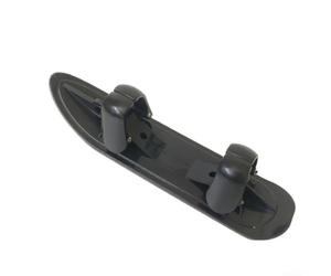 Accarugty Trineo de esquí para patinete de nieve, para cochecitos, bicicletas de equilibrio, carritos, abrazadera ajustable de 1 a 9 cm, para ruedas de 12 a 50 cm, cubierta de snowboard de plástico