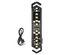 Accarugty Ultraligero Camping Cuerda Luz, IPX4 Impermeable LED Strip, Para 2-8mm Cuerdas De Viento, 7 Modos De Brillo Linterna Recargable USB Con Soporte De Mesa, Iluminación Exterior, Para