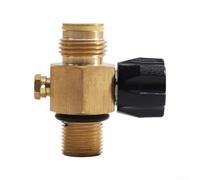Accarugty Válvula de tanque de buceo de alta presión de 5000 psi | Aleación de cobre, adaptador G1/2 a 5/8 para equipos de respiración subacuática, válvula de seguridad compacta para cilindros