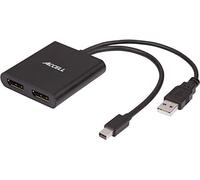 Accell mDP-2DP - Divisor multimonitor - Mini DisplayPort 1.2 Multi-Stream Transport (MST) Hub - 1 Conector Mini DisplayPort, 2 Salidas DisplayPort, Negro