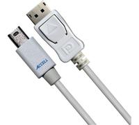 Accell Mini DisplayPort to DisplayPort, m/m, 1m Blanco - Cables displayport (m/m, 1m, 1 m, Mini DisplayPort, DisplayPort, Blanco, 21,6 Gbit/s, 3840 x 2160 Pixeles)