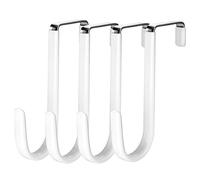 AccEncyc Paquete de 4 ganchos de metal para colgar sobre la puerta, con goma antideslizante para colgar torres, abrigos y sombreros para puertas de menos de 4 cm de grosor