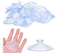 AccEncyc Ventosa de vidrio de 65 mm, ventosas de PVC transparente, soporte de ventosa sin ganchos, para baño, pared, puerta, ventana, pantalla de coche (12 unidades)