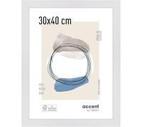 accent by nielsen marco de fotos, 30 x 40 cm, Madera, Blanco, Marco de fotospara colgaren formato vertical y apaisado, vidrio real, Oslo