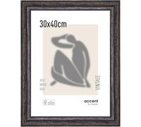 accent by nielsen marco de madera Vintage, 30x40 cm, Negro