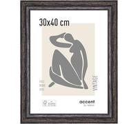 accent by nielsen marco de madera Vintage, 30x40 cm, Negro