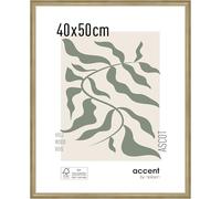 accent by nielsen marco de fotos, 40 x 50 cm, Madera, Oro, Marco para pósterpara colgaren formato vertical y apaisado, vidrio real, Ascot