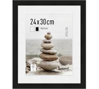 accent by nielsen marco de fotoscon passepartout, 24 x 30 cm, Madera, Negro, Marcopara colgaren formato vertical y apaisado, vidrio real, Apollon
