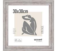 accent by nielsen marco de madera Vintage, 30x30 cm, Blanco