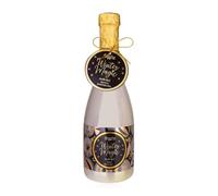 Accentra Bagno & docciaschiuma WINTER MAGIC 780 ml in grande bottiglia spumante, regalo donna Natale, profumo muschio vanigliato, bianco/oro/nero