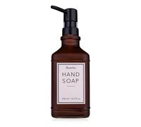 Accentra Dispensador de jabón de Mano con dispensador de jabón de Manos en dispensador Decorativo de Cristal ámbar Esmerilado, 500 ml, Fragancia: té Blanco, Idea de Regalo para Mujeres, mamá y Novia