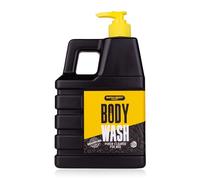 Accentra Gel de ducha Bath & Body Tool KIT en dispensador XL, 740 ml en forma de bidón, aroma de madera de sándalo y almizcle - Gel de baño y ducha para hombres