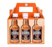 Accentra Juego de regalo para hombre de colección de seis paquetes de 6 x 50 ml con aroma a madera de ámbar, idea de regalo original para hombre con aspecto de botella de cerveza para cumpleaños y día