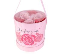 Accentra Rosas de baño Kiss de una rosa en caja de regalo, set de regalo con 6 flores de baño de 4 g con aroma a rosas en rosa y rojo, accesorio de baño como regalo de bienestar para mujeres para