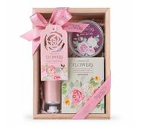 Accentra set de baño I DREAM OF FLOWERS 100 g sales rosas y pétalos blancos