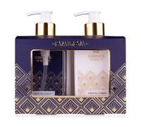 Accentra Set de cuidado de manos SALSA ESSENCE OF BEAUTY, jabón líquido 270ml, crema de manos y uñas 270ml, dispensador, aroma Té Blanco y Neroli, regalo ideal para damas