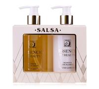 Accentra Set de cuidado de manos SALSA ESSENCE OF BEAUTY, jabón líquido 270ml, crema de manos y uñas 270ml, dispensador, aroma Naranja y Flor de Limón, regalo ideal