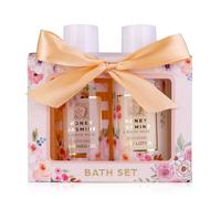 Accentra - Set de ducha para mujer HONEY JASMINE en un bonito estuche - Set de cuidado de 2 piezas con gel de ducha y loción corporal - Regalo de bienestar para San Valentín o el Día de la Madre