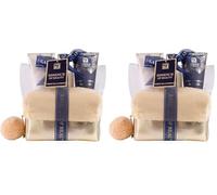Accentra Set de ducha SALSA ESSENCE OF BEAUTY para mujeres en neceser dorado, con loción corporal, gel de ducha, espuma de baño, aroma Té Blanco y Neroli, regalo de lujo para damas (Paquete de 2)