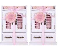 Accentra - Set de regalo para mujer A Moment for you - Set de belleza con baño de espuma, loción corporal y sales de baño en armario de madera decorativo - Set de bienestar para mujeres y niñas para
