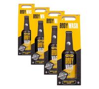 Accentra Shower Gel Bath + Body Tool Kit in Beer Bottle Look Including Gift Box, 360 ml, Sandalwood & Musk Fragrance - Bath and Shower Gel for Men (Paquete de 4)