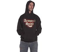Accept Armored Saint Sudadera con Capucha March of The Saint Band Logo Oficial Hombre, Negro , S