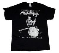 Accept Balls To The Wall Men T Shirt UDO Heavy Metal Band Running Wild Rage Tee, Negro , XL