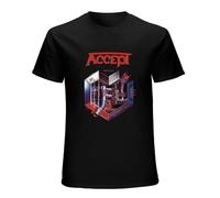 Accept Metal Heart UDO Men's T-Shirt Unisex Black Cotton Print tee Shirts M
