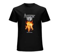 Accept Restless and Wild Men's T-Shirt Unisex Black Cotton Print tee Shirts XL