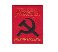 Accept Russian Roulette Heavy Metal parche patch bordado con logotipo para planchar de hierro en apliques