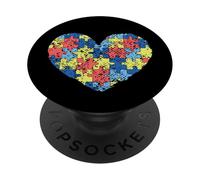 Acceptance Aware - Rompecabezas para concienciación sobre el Autismo PopSockets PopGrip Adhesivo