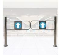 Acceso al mercado de acero inoxidable, puerta batiente automática y torniquete manual, entrada Ber (tamaño: 1,4 x 1 m)