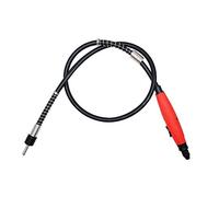 Accesorio adaptador de eje flexible de 3 mm/0.12 pulgadas, portabrocas flexible de extensión compatible con herramientas de carpintería de amoladora giratoria Dremel (rojo)