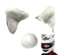 Accesorio adhesivo de oreja de gato - Cubrechef moto bicicleta decoración casco kitty | Orejas adhesivas para casco, compatible con superficies lisas, accesorio decorativo snowboard, esquí, bicicleta