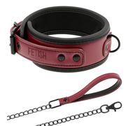 Fetish submissive dark room - collar con cadena con forro de neopreno