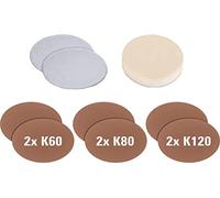 accesorio - bonetes y discos para herramienta, incluye varios tipos de bonetes y discos, ideal para acabados y pulido de superficies.