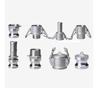 Accesorio Camlock, BSPT 1/2" 3/4" 1" 1-1/4" 1-1/2" 2" SS304 Adaptador De Montaje De Camlock Casero De Acero Inoxidable Barb Camlock Desconexión Rápida 1PC (Color : E Type, Size : 1")