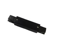 Accesorio carril LED 4 vías, 3 encendidos, conector recto negro, ideal para iluminación de espacios y decoraciones personalizadas.