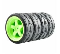 Accesorio Coche RC para 1/10 RC para Neumáticos Carreras 63 Mm Banda Rodadura Flecha para Alto Agarre para Eléctricos Carretera para Coches para Nitro Juego 4 Piezas Hexagonales 12 Mm(Green)