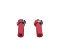 Accesorio Coche RC para 2 Piezas Metal M3 Barra Acoplamiento Aluminio Extremo Rótula Aleación 3mm Orificio Cabeza Esférica L7mm Pieza Actualización para Coche Camión RC(Red)