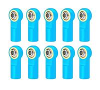 Accesorio Coche RC para AXIAL para SCX10 D90 D110 para Tamiya CC01 para Carreras 1/10 10 Piezas Metal M3 Barra Enlace Aluminio Barra Acoplamiento Rótula Extremo RC Coche(Blue)