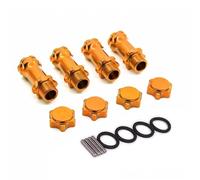 Accesorio Coche RC para HSP 1/8 Truggy para Coche Control Remoto 89108 17mm, 30mm Montaje Mejorado Buje Rueda Camión Monstruo Escala Más Larga Piezas RC(Yellow)