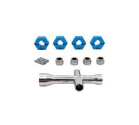 Accesorio Coche RC Para MJX Para SCY 1/14 1/16 Metal Mejorado Tuerca Manguito 12mm RC Piezas De Coche Accesorios Control Remoto Reemplazo Actualización(Blue)