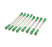 Accesorio Coche RC para MN para MN128 1/12 8 Piezas Metal Ajustable Chasis Enlace RC Coche Actualización Reajuste Accesorios Reemplazo Reparación(Green)